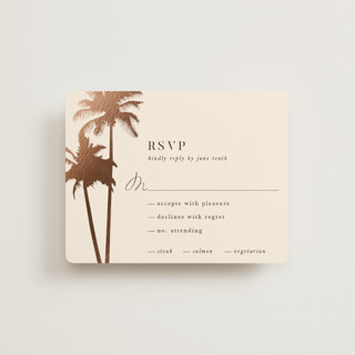Sunset by the Sea Foil-Pressed RSVP Cards