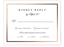 Floral Ampersand Foil-Pressed RSVP Cards