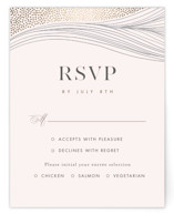 Flowing Stripes Foil-Pressed RSVP Cards