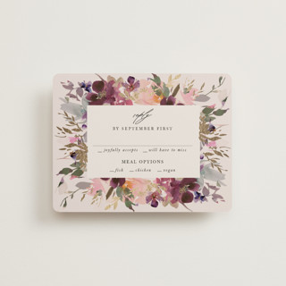 Fleur Foil-Pressed RSVP Cards