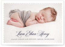 Scalloped Border Birth Announcements