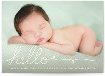 A Handwritten Hello Birth Announcements