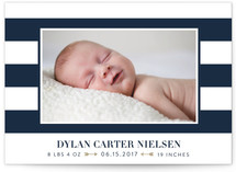 Classic Stripe Birth Announcements