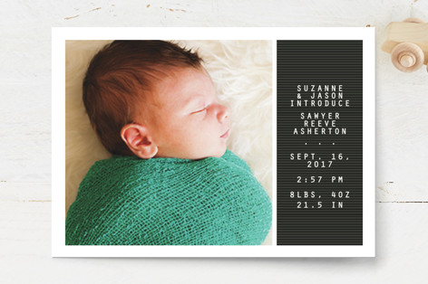 letterboard birth announcement