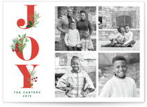 Joy Greenery Holiday Photo Cards