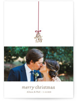 Mistletoe Kiss Holiday Photo Cards