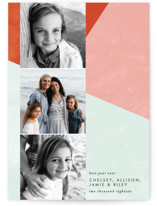 Bold Blocks of Color Holiday Photo Cards