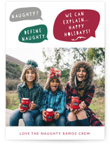 Naughty or Nice Greetings Holiday Photo Cards