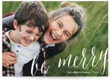 Classic Script Holiday Photo Cards