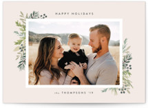 Natural Foliage Holiday Photo Cards