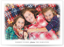 Warmest Snowy Wishes Holiday Photo Cards