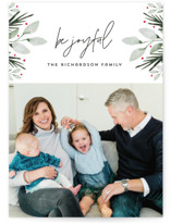 Joyful Florals Holiday Photo Cards
