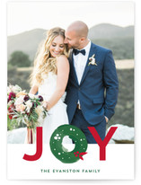 speckled wreath Holiday Photo Cards