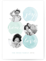 Watercolor Tidings Holiday Photo Cards