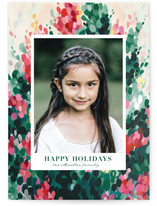 Hollyhocks Holiday Photo Cards