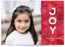 Watercolor Geo Joy Holiday Photo Cards