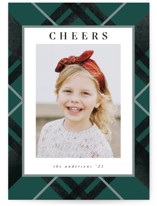 Mod Plaid Holiday Photo Cards