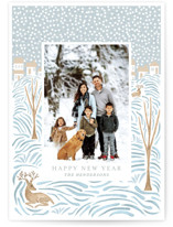 Winter landscape Holiday Photo Cards