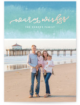 Dip Dyed Wishes Holiday Photo Cards