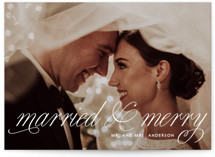 Married & Merry Holiday Photo Cards