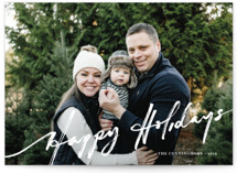 brushed holiday Holiday Photo Cards