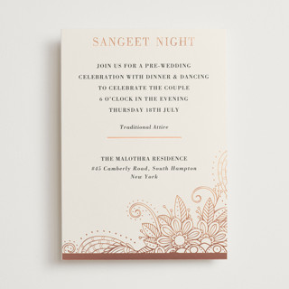 Mandala Corners Foil-Pressed Sangeet Invitations