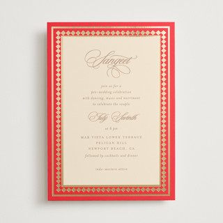 Mandapam Foil-Pressed Sangeet Invitations