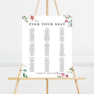 Spring Wildflowers Custom Seating Chart