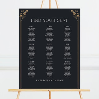 Nouveau flowers Custom Seating Chart