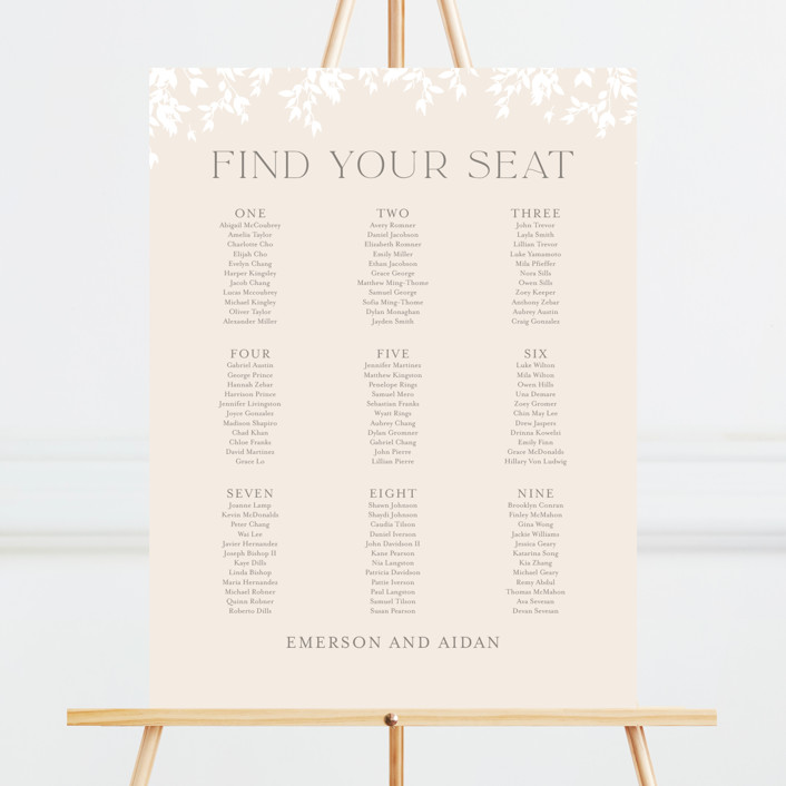 Everly Custom Seating Chart by Kristie Kern Minted