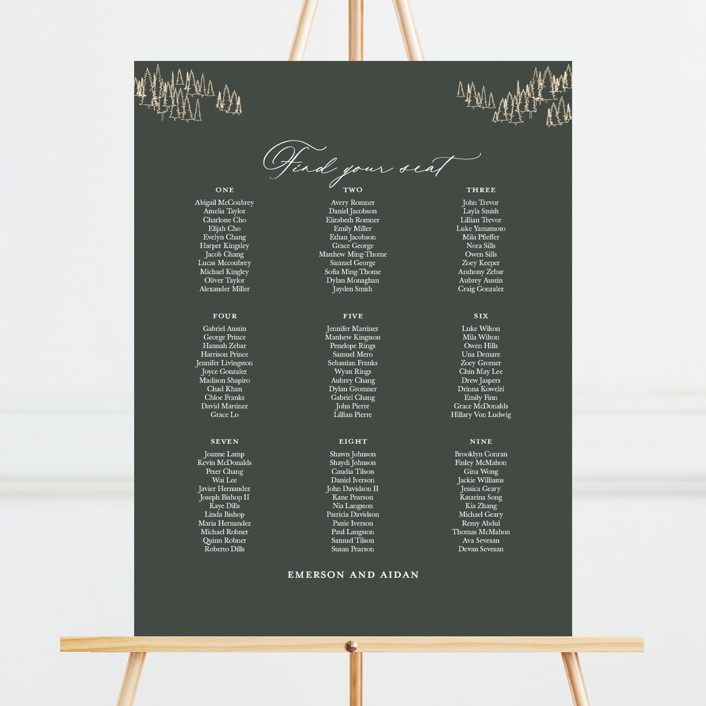 Peaks Custom Seating Chart by Sarah Brown Minted