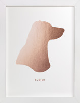 Custom Pet Silhouette Foil Art Custom & Commissioned Art