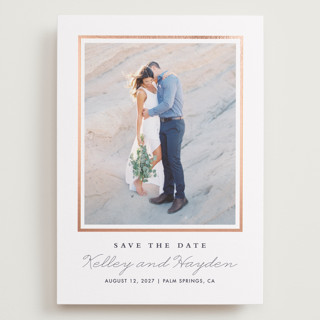 Classic Foil-Pressed Grand Save The Date Cards