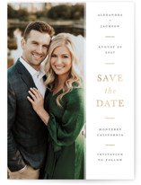 Effortless Foil-Pressed Grand Save The Date Cards