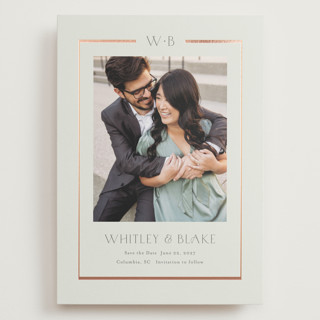 Luster Foil-Pressed Grand Save The Date Cards