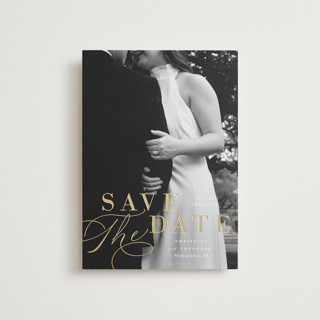 Composition Foil-Pressed Save the Date Petite Cards