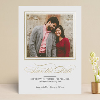Eloquence Foil-Pressed Save The Date Cards
