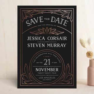 Halcyon Foil-Pressed Save The Date Cards