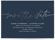 At Last Foil-Pressed Save The Date Cards