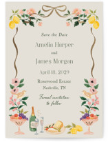 Garden Feast Foil-Pressed Save The Date Cards