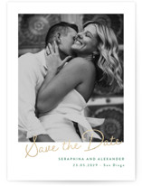 Coastal Bloom Foil-Pressed Save The Date Cards