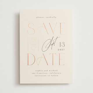 Cordially Foil-Pressed Save The Date Cards