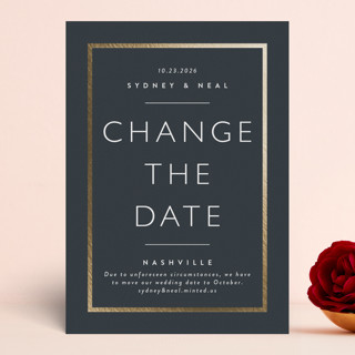 Modern quality Foil-Pressed Save The Date Cards