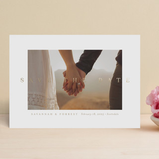 Expanse Foil-Pressed Save The Date Cards