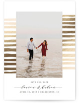 shorelines Foil-Pressed Save The Date Cards