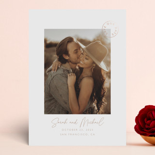 A love note Foil-Pressed Save The Date Cards