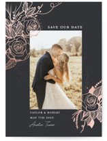Forever Roses Foil-Pressed Save The Date Cards
