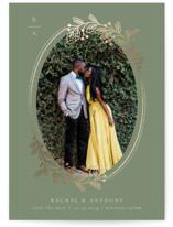 Vine Wrap Foil-Pressed Save The Date Cards