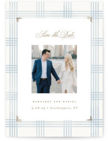 salt and ivory Foil-Pressed Save The Date Cards