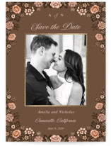 Blooming path Foil-Pressed Save The Date Cards